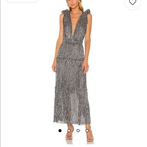 Sabina Musayev Helena Dress in Multicolor Silver - Small